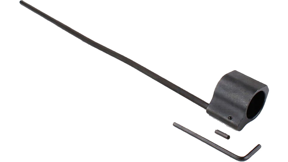 ABC RIFLE COMPANY AR-15/AR-10 Low Profile Steel Gas Block Gas Tube Assembly, .750 in Gas Block, Black, Carbine Length, Black, UPK-GTCBGB750