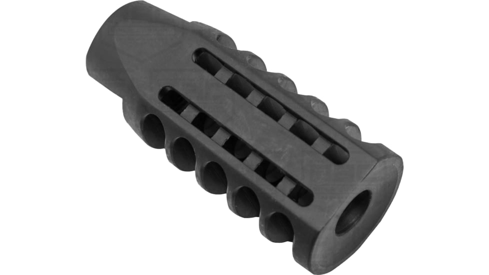 ABC RIFLE COMPANY AR-15 Flat Top Multi Chamber Muzzle Brake, 1/2x28, Phosphate, Black, MB15-PRO