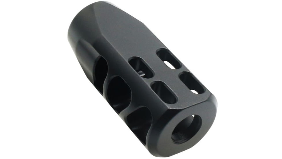 ABC RIFLE COMPANY AR-15 Mini Tanker Style Recoil Compensating Muzzle Brake , .223 Remington/5.56x45mm NATO, 1/2x28, Nitride, Black, MB15-FT