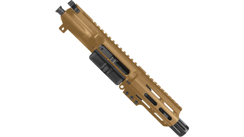 ABC RIFLE COMPANY AR .40 S&amp;W Pistol 4in Barrel M-LOK Handguard Complete Upper Receiver w/BCG And Charging Handle, Bronze, UA40-BR4-ML4-BB