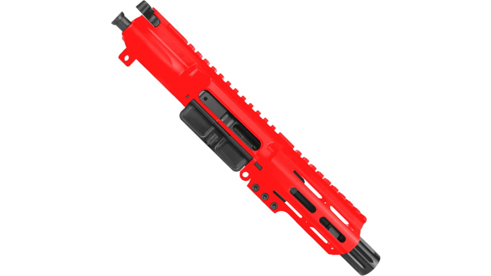 ABC RIFLE COMPANY AR .40 S&amp;W Pistol 4in Barrel M-LOK Handguard Complete Upper Receiver w/BCG And Charging Handle, Red, UA40-BR4-ML4-RD