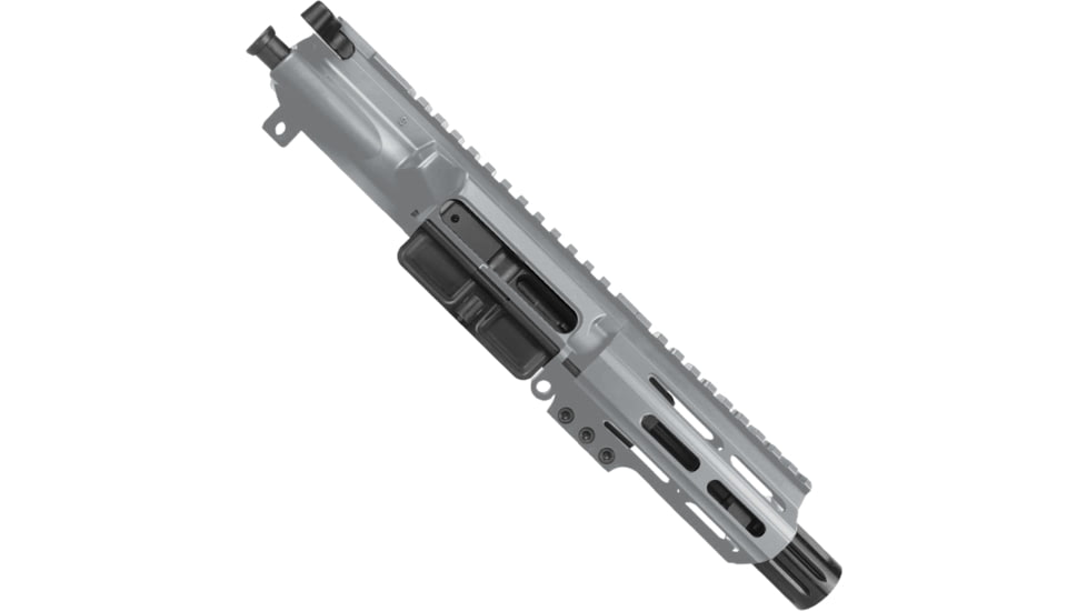ABC RIFLE COMPANY AR .40 S&amp;W Pistol 4in Barrel M-LOK Handguard Complete Upper Receiver w/BCG And Charging Handle, Tungsten, UA40-BR4-ML4-TNG