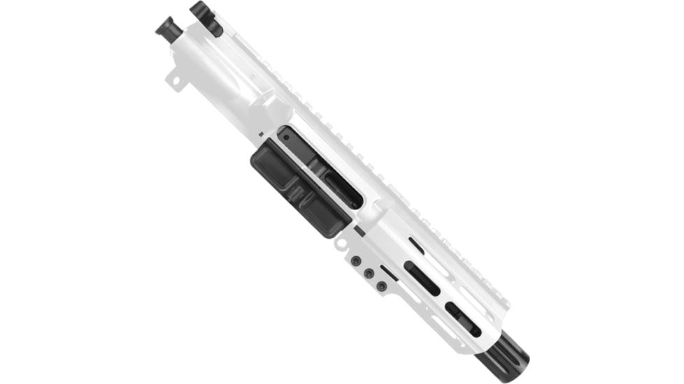 ABC RIFLE COMPANY AR .40 S&amp;W Pistol 4in Barrel M-LOK Handguard Complete Upper Receiver w/BCG And Charging Handle, White, UA40-BR4-ML4-STW