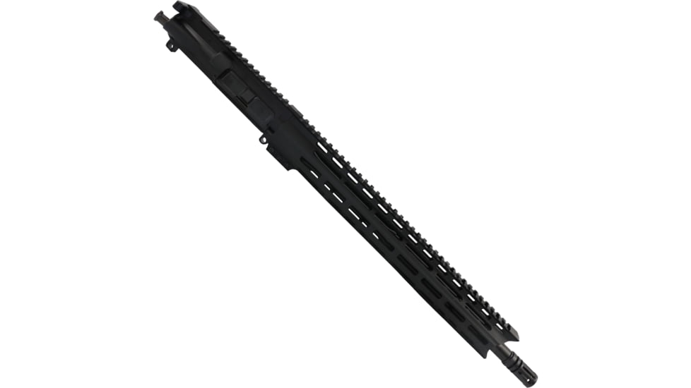 ABC RIFLE COMPANY AR 9mm Luger 16in Nitride Barrel Upper Receiver w/Custom 15in M-LOK And Charging Handle, 1-10 Twist, A2 Style Muzzle Brake, Nitride, Black, UA9-ML15-BR16