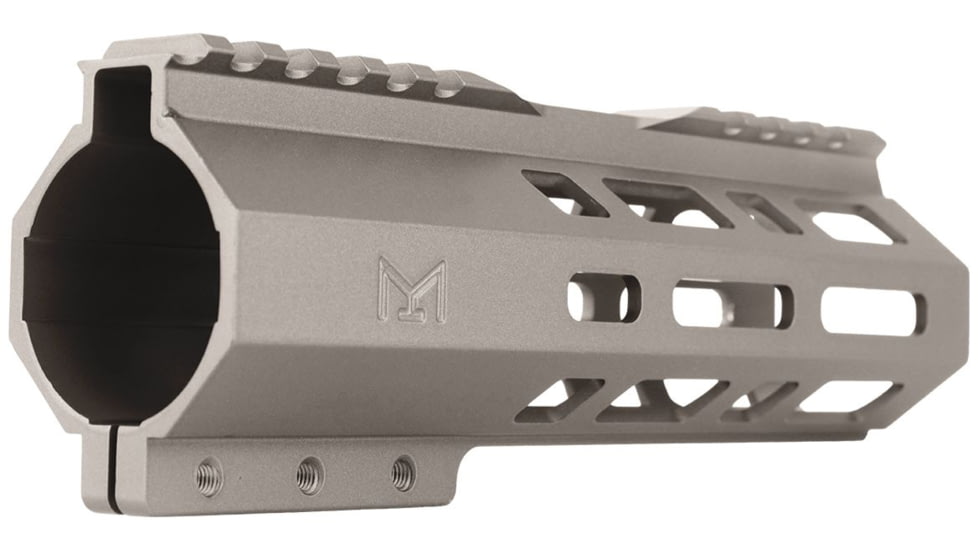 ABC RIFLE COMPANY Custom Hybrid Top Cut D-Front AR-10/DPMS LR-308 M-LOK Handguard, 7in, Tungsten, HG10-CM-TCML7D-TNG