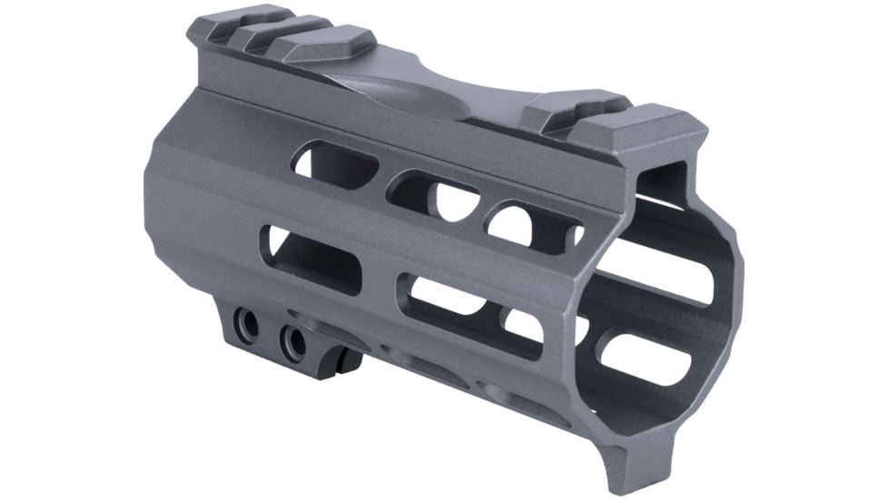 ABC RIFLE COMPANY Super Slim Free Float AR-15 M-LOK Handguard w/Handstop, 4in, Sniper Grey, HG15-CM-ML4HSTP-SG
