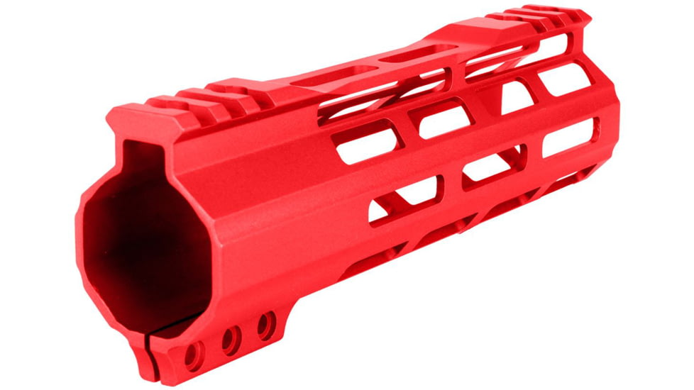 ABC RIFLE COMPANY Super Slim Free Float Hybrid Top Cut AR-15 M-LOK Handguard, 7in, Cerakote Red, HG15-TC-ML7-RD