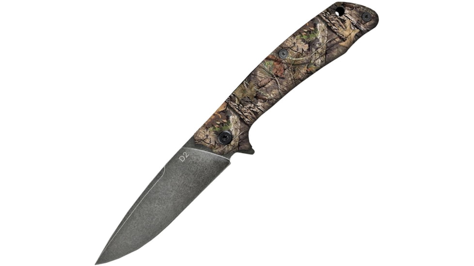 ABKT Tac Predator Linerlock Folding Knife, 4.75in Closed, 3.75in Black Stonewash D2 Tool Steel Blade, G10 Handle, Pocket Clip, Mossy Oak Break-Up Camo Pattern Handle, AB026M