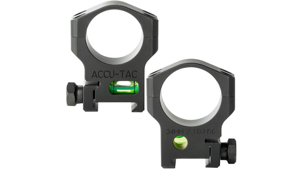 ACCU-TAC 34 Mm Scope Rings, Flat Black, Small HSR-340