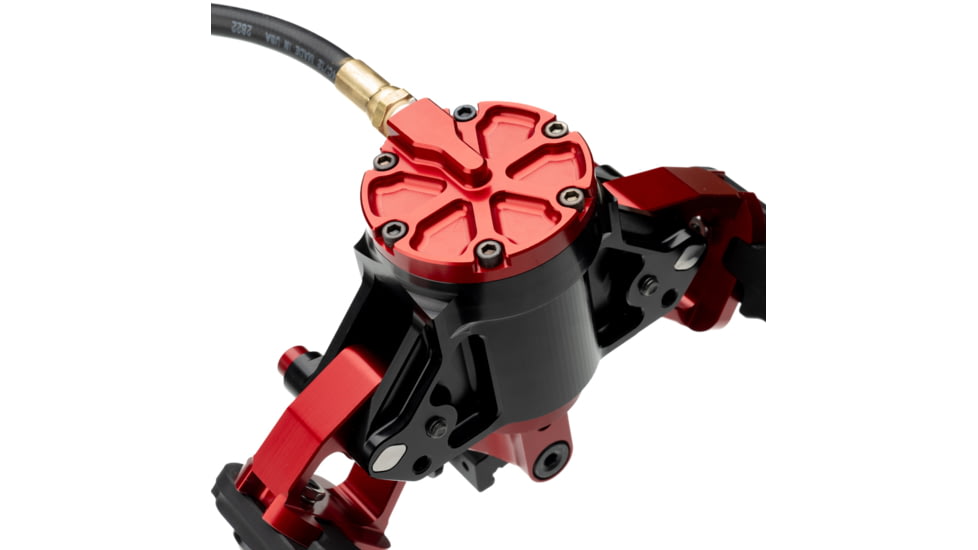 ACCU-TAC Hyba-500 Hydro Bipod, Arca Spec Qr, Cants, Remote Vert Adjust, Black/Red, Large, HYBA-0500