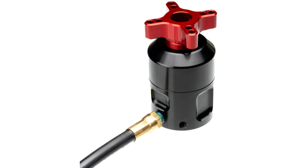 ACCU-TAC Hyba-500 Hydro Bipod, Arca Spec Qr, Cants, Remote Vert Adjust, Black/Red, Large, HYBA-0500