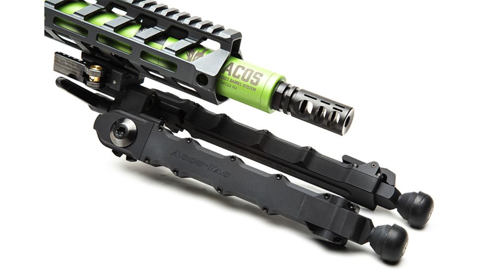 ACCU-TAC LR-10 G2 Quick Detach Bipod, Large Rifle, Flat Black, LRB-G200