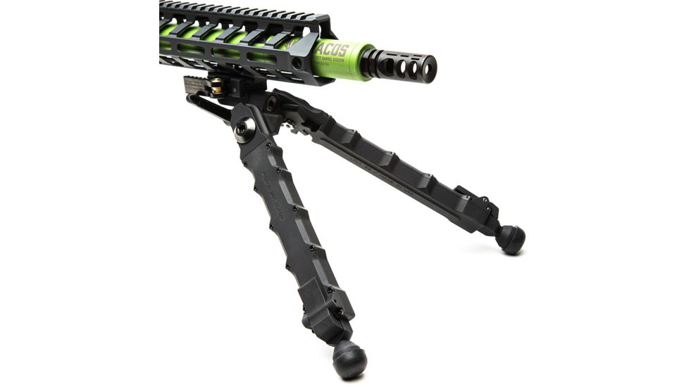 ACCU-TAC LR-10 G2 Quick Detach Bipod, Large Rifle, Flat Black, LRB-G200