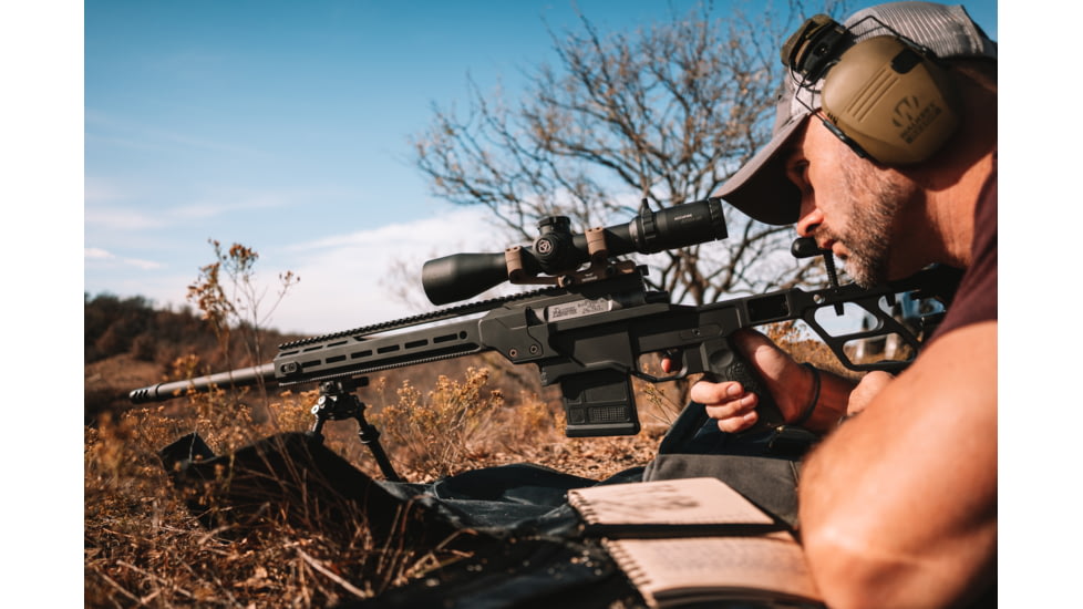 Accufire Technology Prospectis ATRO-20 Rifle Scope, 2.5-20x50mm, 34mm Tube, First Focal Plane, Mil-Comp Reticle, Black, ACC-PT20-2020G1