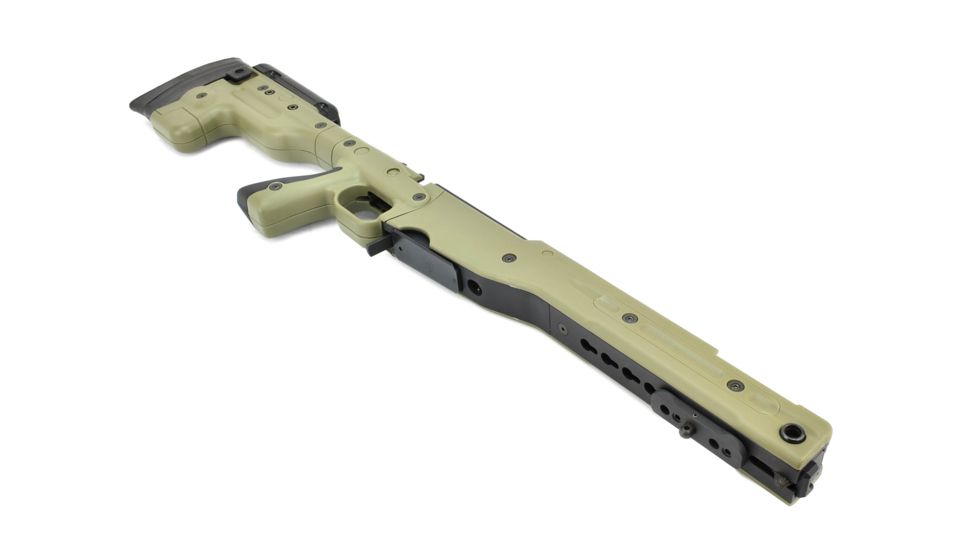 Accuracy International Rem 700 AT Chassis System, Short Action, .308 Win, 1.5 Fixed Stock, Green, 26694GR