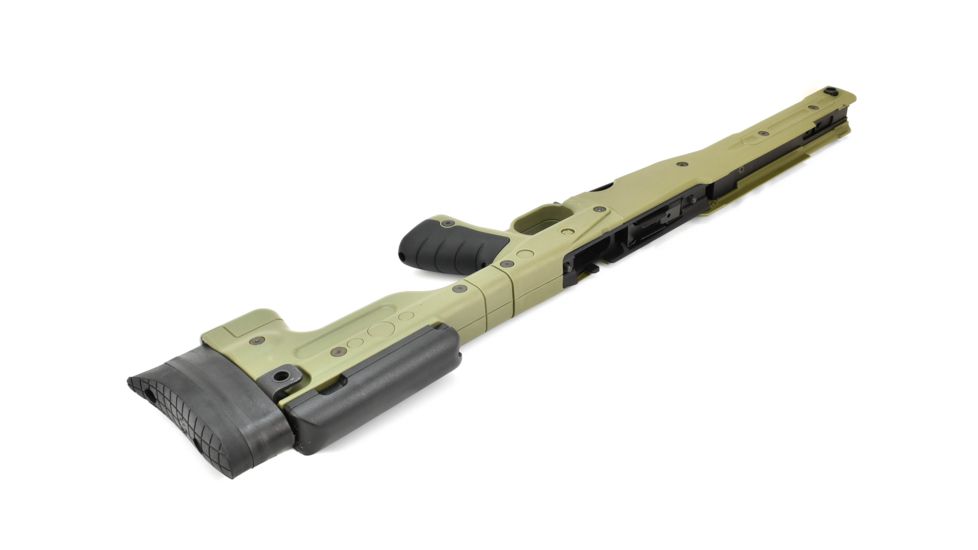 Accuracy International Rem 700 AT Chassis System, Short Action, .308 Win, 1.5 Fixed Stock, Green, 26694GR