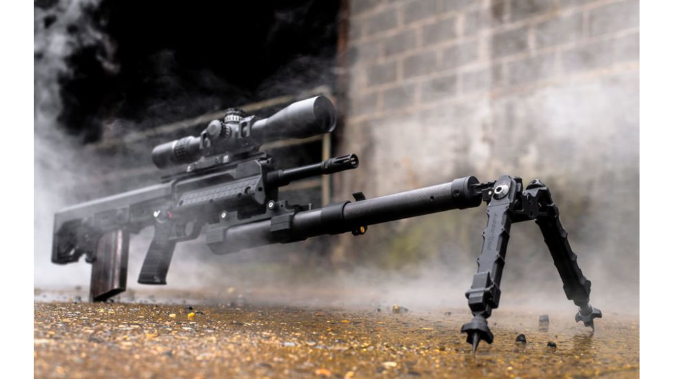Accuracy Solutions BipodeXt ARC II Picatinny Telescoping Bipod, Black, AS-90010
