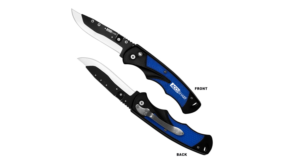 AccuSharp 743C Replaceable Blade Razor 3.50 Folding Plain Stainless Steel Blad