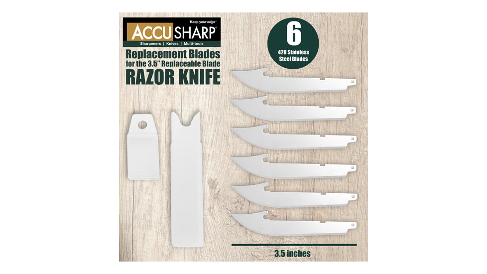 AccuSharp 3.5in Replacement Blades Only for the Replaceable Blade Razor Knife