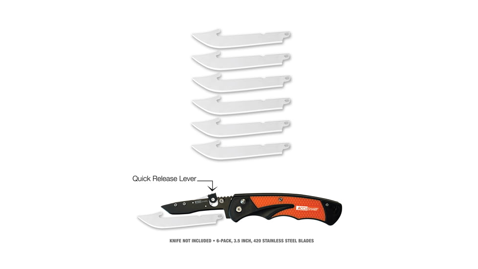 AccuSharp 3.5in Replacement Blades Only for the Replaceable Blade Razor Knife