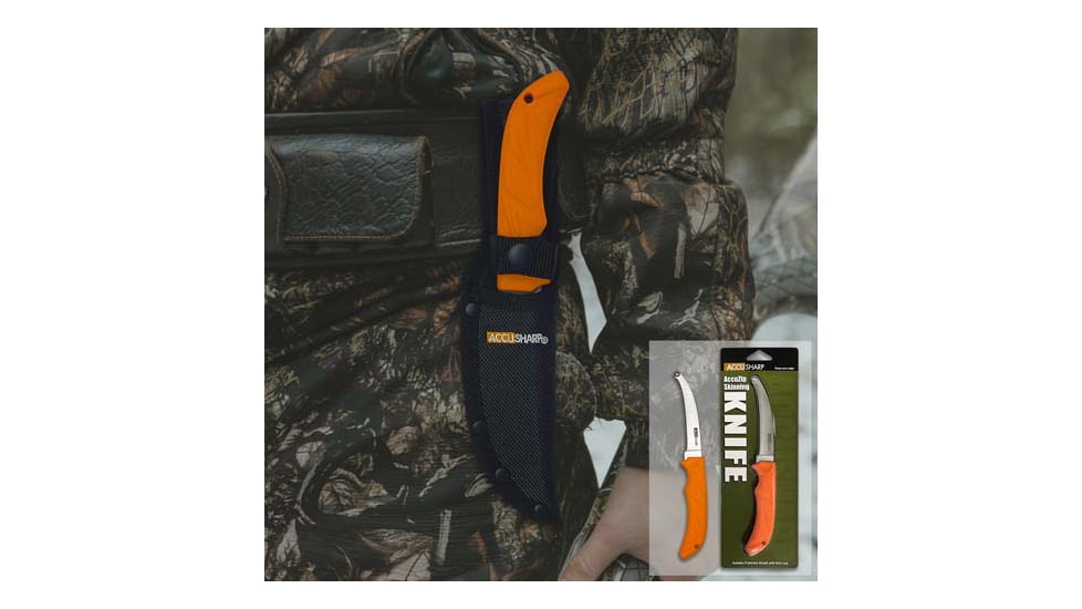 Accusharp Accuzip Skinning Knife 3.5 Blade Non Slip Grip