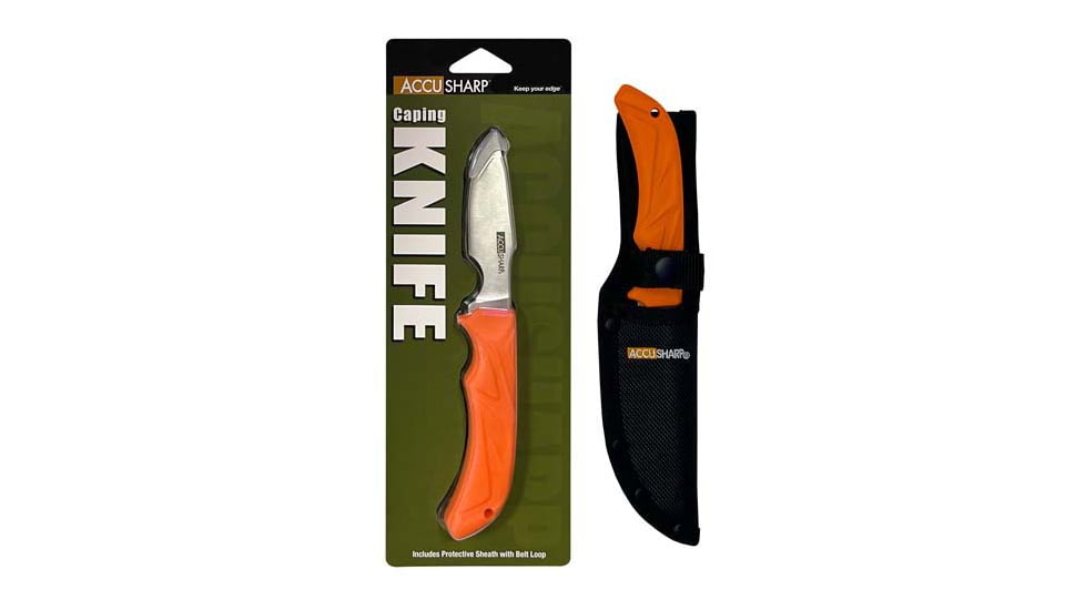 Accusharp Caping Knife 3 Blade Non Slip Grip W/sheath
