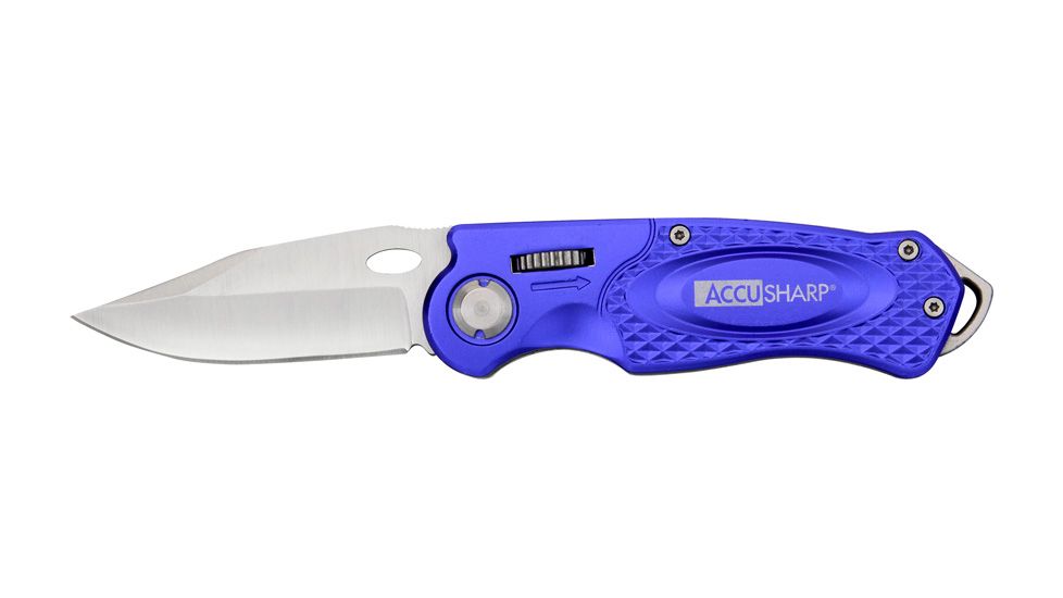 Accusharp Folding Sport Knife., Blue AS701C