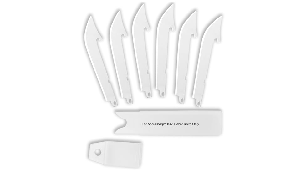 AccuSharp Razor Knife Replacement Blades, Fixed Blade Knife, 6