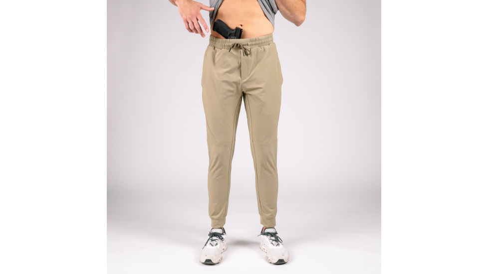 Crucial Concealment NEW! Carrier Traveler Joggers - Khaki 1EB40AD1, M, FF015026