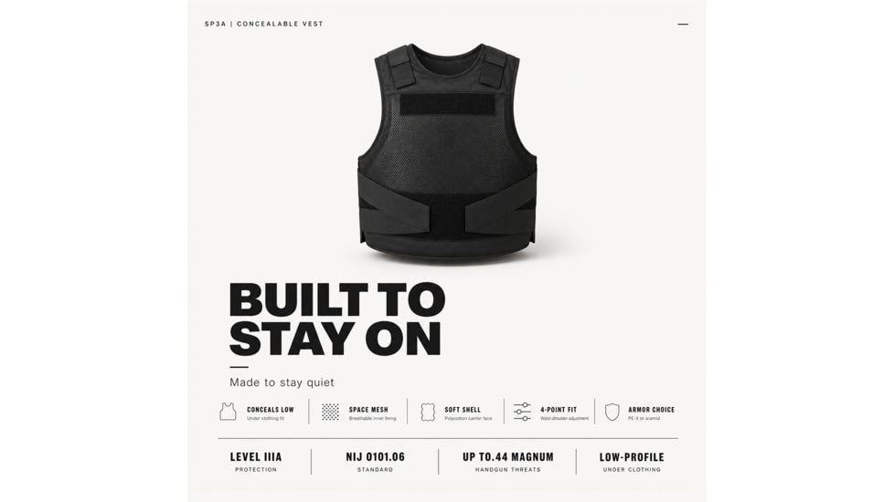 Ace Link Armor Spectre Level IIIA PE-X Concealable Body Armor Bulletproof Vest