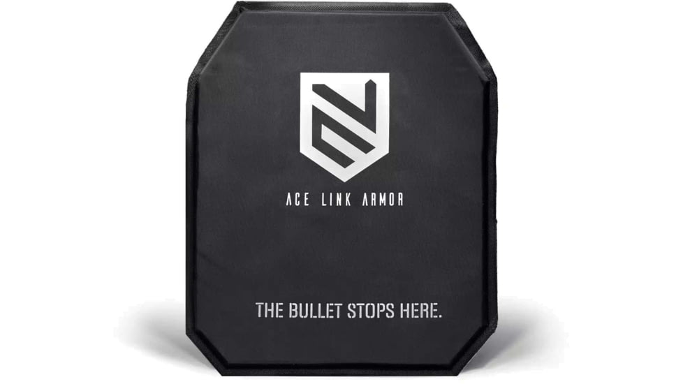 Ace Link Armor Dual Protection Bullet And Stab Proof Insert Plate, Black, 10x12in, A-SAP-3AS1-1012