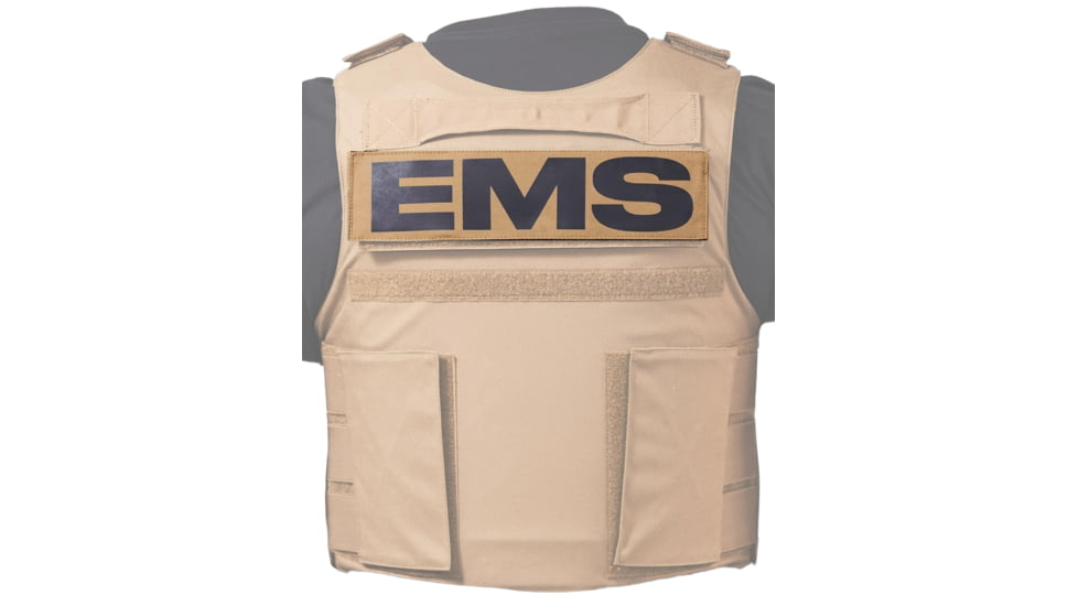 Ace Link Armor EMS Patch, Black On Coyote, B-TG-ID-EMS-BLK-CBR