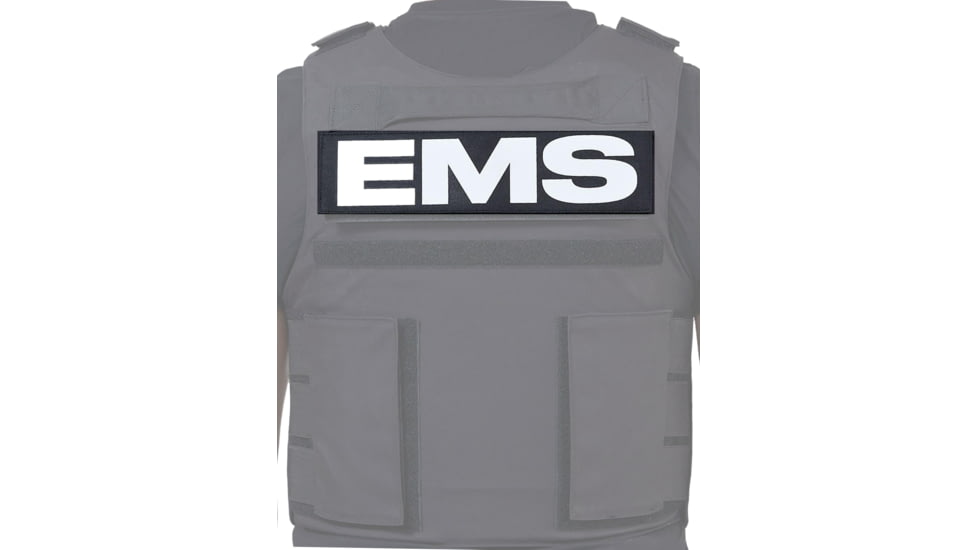 Ace Link Armor EMS Patch, White On Black, B-TG-ID-EMS-WH-BLK