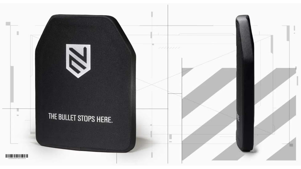 Ace Link Armor Level 3+ Ceramic Lightweight Plate, Black, 10x12in, B-AP-3P-1012-SIC-SC