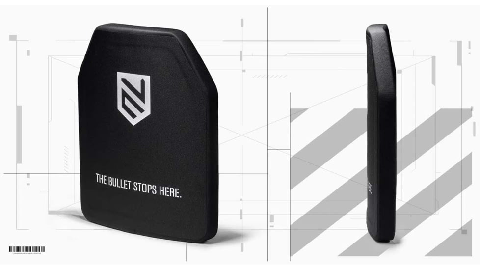 Ace Link Armor Level 3+ Ceramic Plate, Black, 10x12in, B-AP-3P-1012-ALU-SC