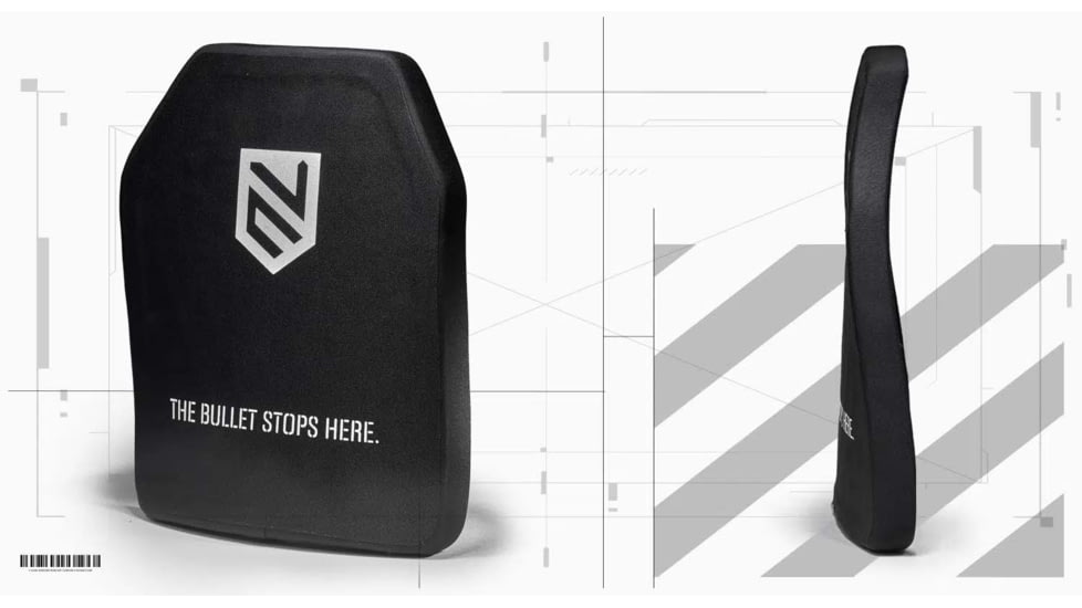 Ace Link Armor Level 4 SA Multi-Curve Armor Plate, Black, 10X12in, B-AP-4-1012-SIC-MC-SA