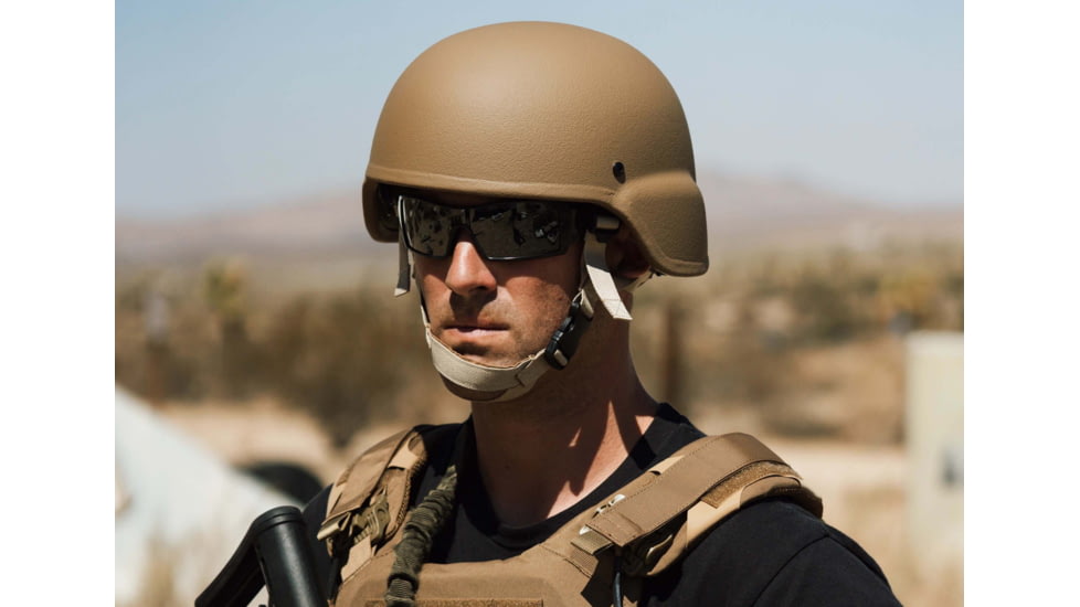 Ace Link Armor Mich Ballistic Helmet, Brown, Medium, B-BH-MCH-CBR-2-M