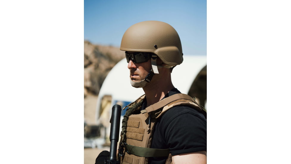 Ace Link Armor Mich Ballistic Helmet, Brown, Medium, B-BH-MCH-CBR-2-M