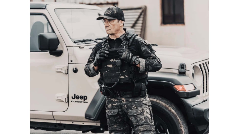 Ace Link Armor Quadrelease 2.0 Carrier Only, Black Camo, Large, B-PC-Q20-NW-L-ML