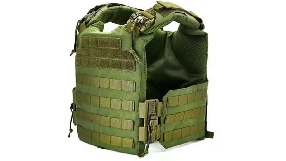 Ace Link Armor Quadrelease Tactical Plate Carrier, MOLLE, Green, Extra Large, B-PC-QRD-GRN-XL-ML
