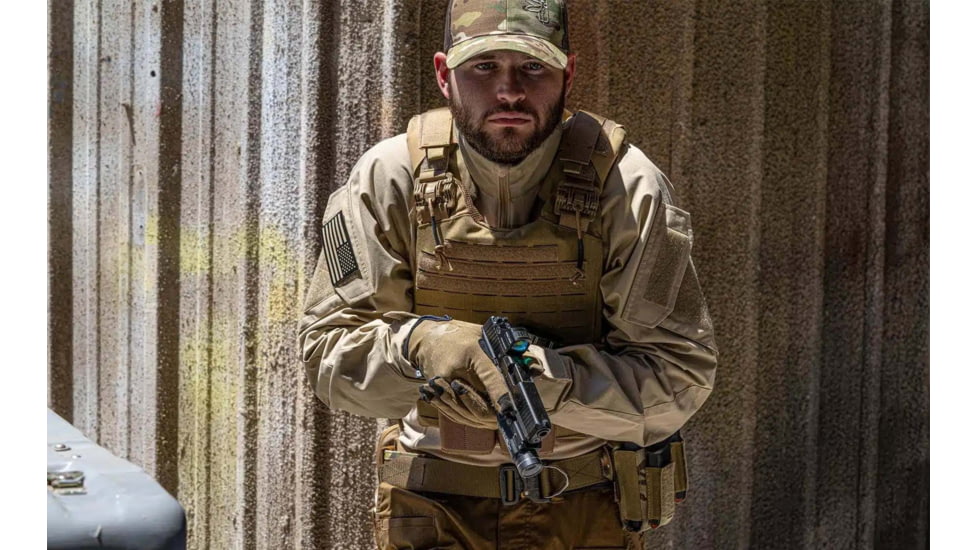 Ace Link Armor Quadrelease Tactical Plate Carrier, Laser Cut, Tan, Large, B-PC-QRD-TN-L-LC