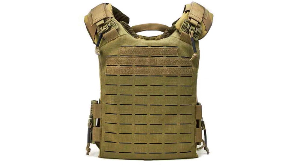 Ace Link Armor Quadrelease Tactical Plate Carrier, Laser Cut, Tan, Large, B-PC-QRD-TN-L-LC