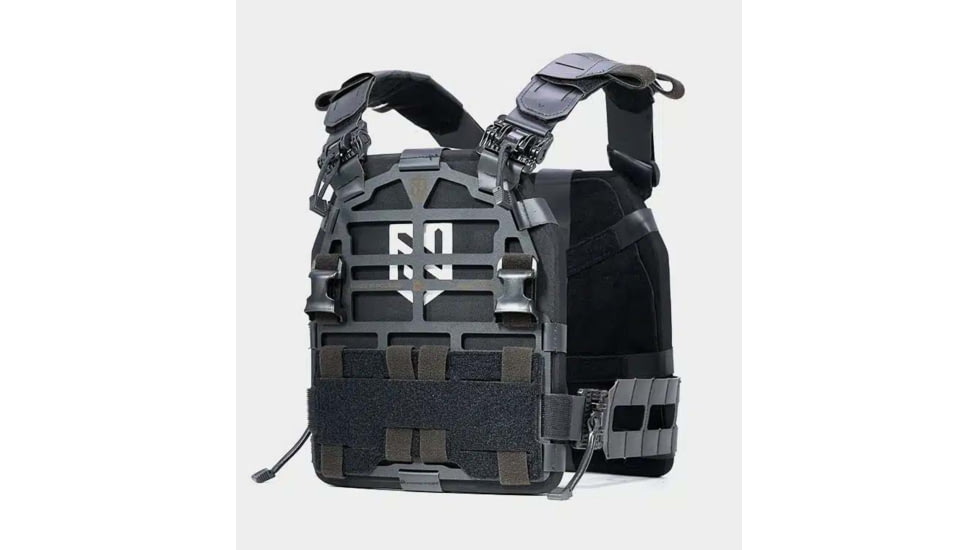 Ace Link Armor Skeletac Plate Carrier, Black, Extra Small, B-PC-SK-BLK-1-XS