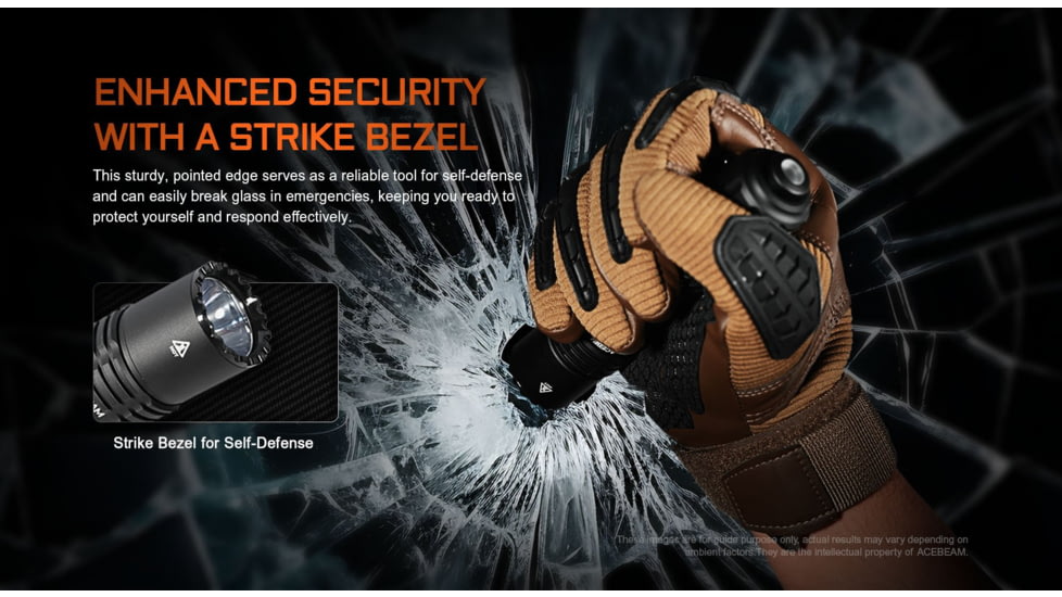 Acebeam T37 Tactical 21700 USB-C Rechargeable Battery 4000 Lumens LED Flashlight, Black, T37 Black