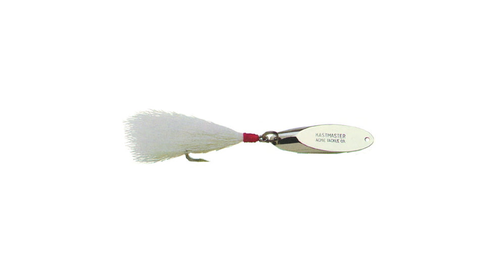 Acme Kastmaster Spoon, 1 3/4in, 1/4oz, Chrome with White Bucktail, SW101/CH