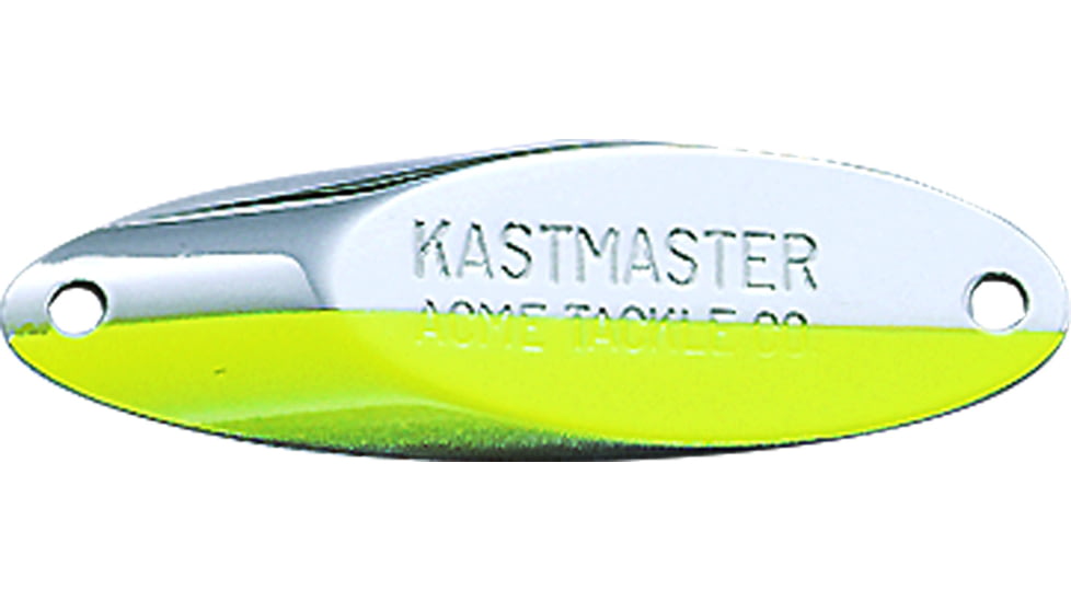 Acme Kastmaster Spoon 2in, 3/8oz, Chrome &amp; Chartreuse Stripe, SW138/CHCS