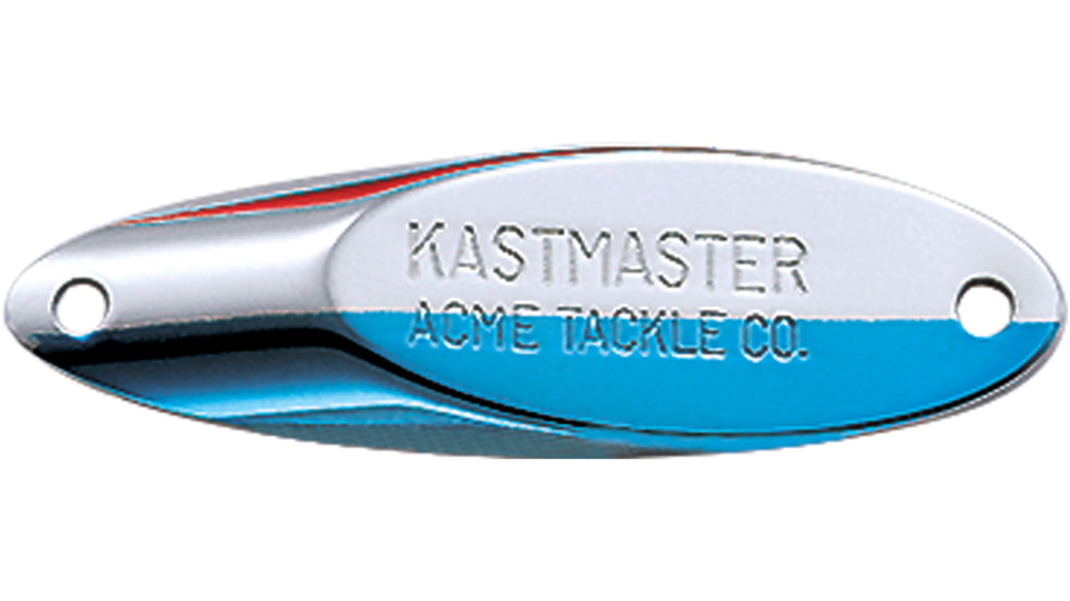 Acme Kastmaster Spoon, 2in, 3/8oz, Chrome/Neon Blue, SW1381-CHNB
