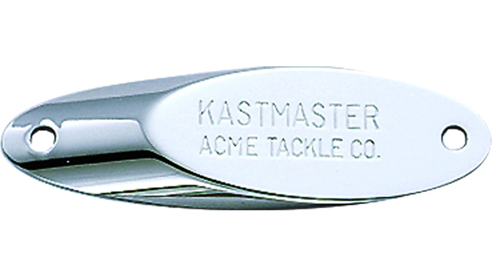 Acme Kastmaster Spoon, 2in, 3/8oz, Chrome w/White Bucktail, SW1381/CH