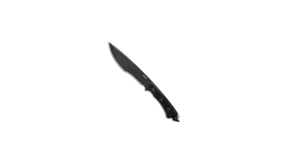 Acta Non Verba Knives Acta Non Verba Knives P500 Fixed Blade Knife Black G-10 7.5" Black Cerakote, Black, Sleipner, adult, BHQ-122960