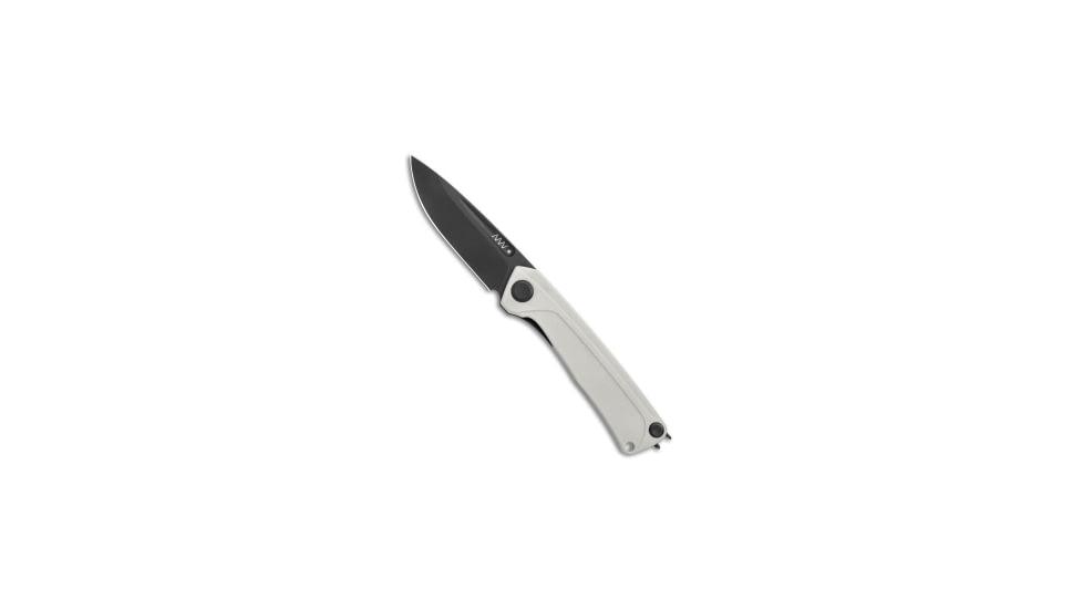 Acta Non Verba Knives Acta Non Verba Knives Z200 Liner Lock Knife White G-10 3.5" Black DLC, White, Bohler N690, adult, BHQ-119685